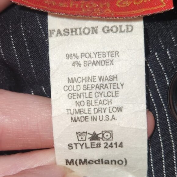 Fashion Gold Women's Medium 1950's style Pinstrip Skirt - Picture 4 of 4